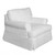 Sunset Trading Horizon T-Cushion Chair Slipcover - 38" - White - IMAGE 1
