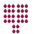 Small Transparent Finish Glass Christmas Ball Ornaments - 2" (50mm) - Lipstick Pink - 28ct - IMAGE 2