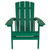 35" Green Cottage Slat High Back Adirondack Patio Lounger Chair - IMAGE 4