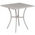 28.25" Gray Contemporary Square Outdoor Furniture Patio Table - IMAGE 1