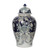 Large Floral Porcelain Lidded Jar - 23.25" - Blue and White - IMAGE 1