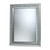 39" Silver Pearl Design Framed Beveled Rectangular Wall Mirror - IMAGE 1