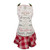 29.5" Red and White Christmas Theme Printed Ruffle Apron with Side Pockets - IMAGE 1