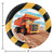 Big Dig Construction Disposable Round Party Dessert Plates - 6.75" - Multicolor - Club Pack of 96 - IMAGE 2