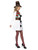 49" White and Brown Miss Snowman Women Adult Christmas Costume - Large - IMAGE 2