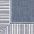 2'3" x 7'9" Alfresco Blue and White Striped Borderline Pattern Synthetic Area Rug - IMAGE 3