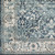 9’ x 12.3’ Traditional Navy Blue and Gray Rectangular Area Throw Rug