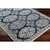 2'6" x 10' Mandala Pattern Navy Blue and Cream White Rectangular Hand Tufted Rug Runner - IMAGE 4