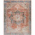 7.8' x 10.1' Distressed Orange and Ivory Rectangular Area Throw Rug - IMAGE 1