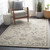 6' x 9' Persian Floral Design Gray and Brown Hand Tufted Wool Oval Area Throw Rug - IMAGE 2