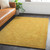 6' Traditional Style Mustard Yellow Round Area Throw Rug - IMAGE 2
