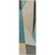 2'6" x 8' Patched Triangular Geometric Design Brown and Teal Hand Tufted Wool Area Throw Rug Runner - IMAGE 1