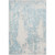 2.5' x 5' Distressed Finish Sea Blue and Ivory Rectangular Area Throw Rug - IMAGE 1