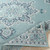 2.25' x 4.5' Aqua Blue and White Traditional Area Throw Rug - IMAGE 4