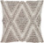 18" Gray and White Contemporary Style Square Throw Pillow - Down Filler - IMAGE 1