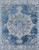 7.8' x 10.25' Distressed Ivory and Blue Rectangular Area Throw Rug - IMAGE 1
