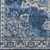 7.8' x 10.25' Distressed Ivory and Blue Rectangular Area Throw Rug
