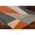 9' x 12' Contemporary Style Orange and Gray Rectangular Area Throw Rug