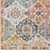 6.5' X 6.5' Floral Beige and Orange Square Area Throw Rug - IMAGE 6