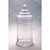 16.5" Clear Contemporary Cylindrical Glass Jar with Lid - IMAGE 1