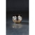 Spherical Hand Blown Glass Vase - 6" - Brown and Clear - IMAGE 1