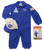 Blue Flight Suit Halloween Costume with Embroidered Cap (0-18 months) - IMAGE 2