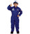 Blue Flight Suit Halloween Costume with Embroidered Cap (for ages 8-10) - IMAGE 1
