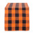 14" x 72" Orange and Black Buffalo Plaid Halloween Cotton Table Runner - IMAGE 1