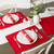 Set of 6 Tango Red Ribbed Placemats 19” x 13" - IMAGE 4