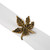 Set of 6 Gold Colored Maple Leaf Designed Napkin Rings 2.25" - IMAGE 2