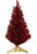 3' Red Hot Fiber Optic Artificial Tinsel Christmas Tree - Multi Lights - IMAGE 1