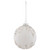 Sequin Beaded Christmas Glass Ball Ornament - 4" - White - IMAGE 2