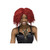 Womens Rockstar Crimped Red Curly Wig Halloween Accessory - One Size - IMAGE 1
