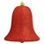 9" Red Shatterproof Glitter Christmas Bell Ornament - IMAGE 1