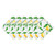 Set of 6 White Square Cloth Napkins with Lemon Print 20" - IMAGE 1
