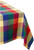 Vibrant Plaid Square Cotton Tablecloth - 52" - Multicolor - IMAGE 1
