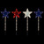 Lighted Stars Patriotic Outdoor Pathway Markers - 28" - Set of 4 - IMAGE 3