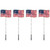 Lighted Flags Americana Pathway Marker Lawn Stakes - 28" - Clear Lights - 4ct - IMAGE 2