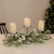 Frosted Mixed Foliage and Berries Christmas Triple Pillar Candle Holder - 26" - IMAGE 3