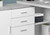 57" White and Gray Contemporary L-Shaped Computer Desk - IMAGE 2