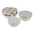 Set of 3 Assorted Beige and White Buffalo Check Woven Dish Covers - IMAGE 1