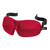 9" Red and Black Solid Adjustable Polyester Sleeping Eye Mask - IMAGE 1