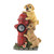 Dogs and Fire Hydrant Solar Powered Outdoor Statue - 12" - Beige and Red - IMAGE 1