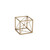 6" Gold Abstract Metal Cube Tabletop Decoration - IMAGE 3