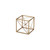 6" Gold Abstract Metal Cube Tabletop Decoration - IMAGE 4
