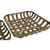 Set of 2 Square Woven Galvanized Baskets 17.5"