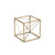 8" Gold Abstract Cube Tabletop Decoration - IMAGE 1