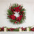 Artificial Red Berry and Poinsettia Christmas Wreath, 28-Inch, Unlit - IMAGE 2