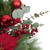 Artificial Red Berry and Poinsettia Christmas Wreath, 28-Inch, Unlit - IMAGE 3