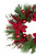 Artificial Red Berry and Poinsettia Christmas Wreath, 28-Inch, Unlit - IMAGE 5